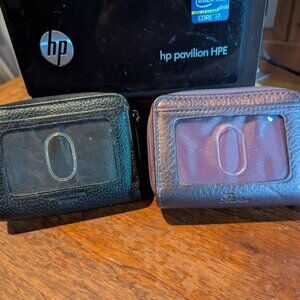 Two Buxton ID And Organizers Black And Lavender